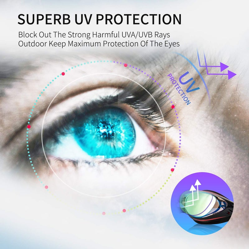 WAVE Nearsighted Swim Goggles, Shortsighted Optical Swimming Goggles No Leaking Anti Fog UV Protection for Adult Men Women - Image 5